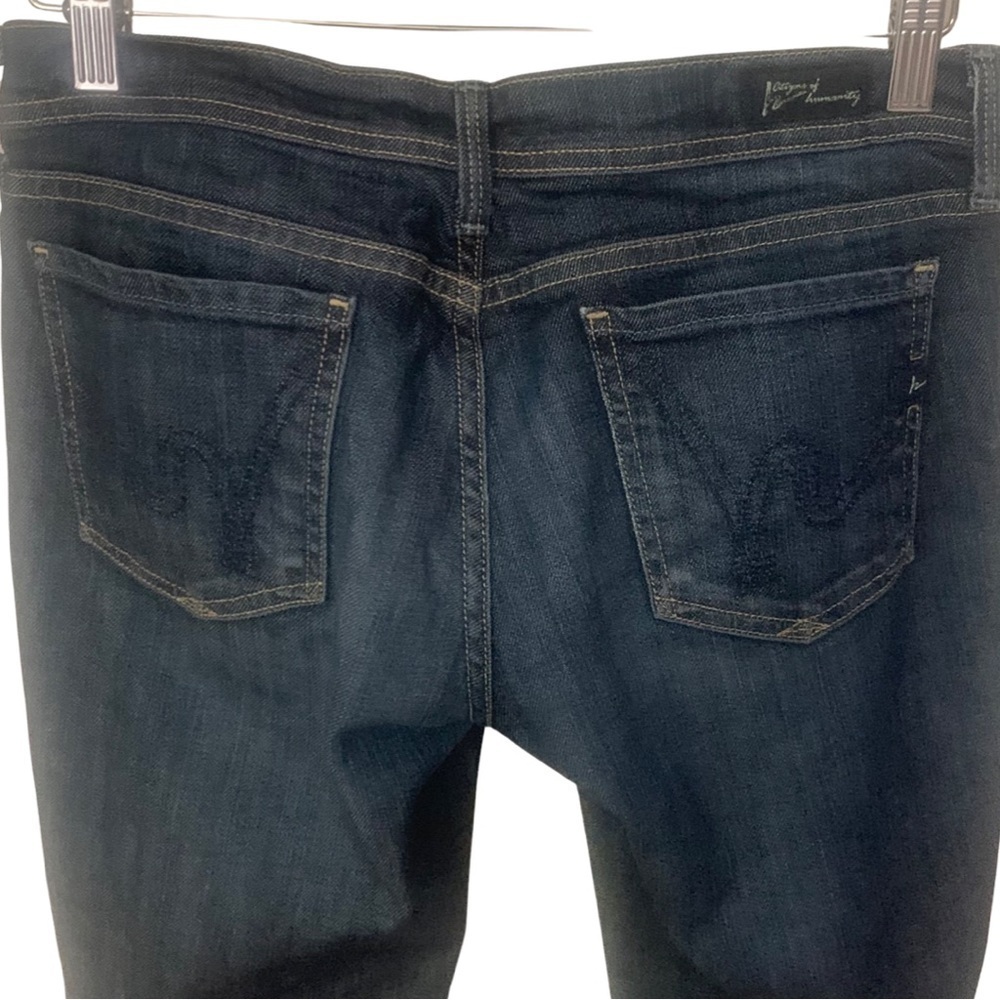 CITIZENS OF HUMANITY Ava Low Rise Straight Dark Denim Jeans With Stretch Size 28 - Picture 12 of 15